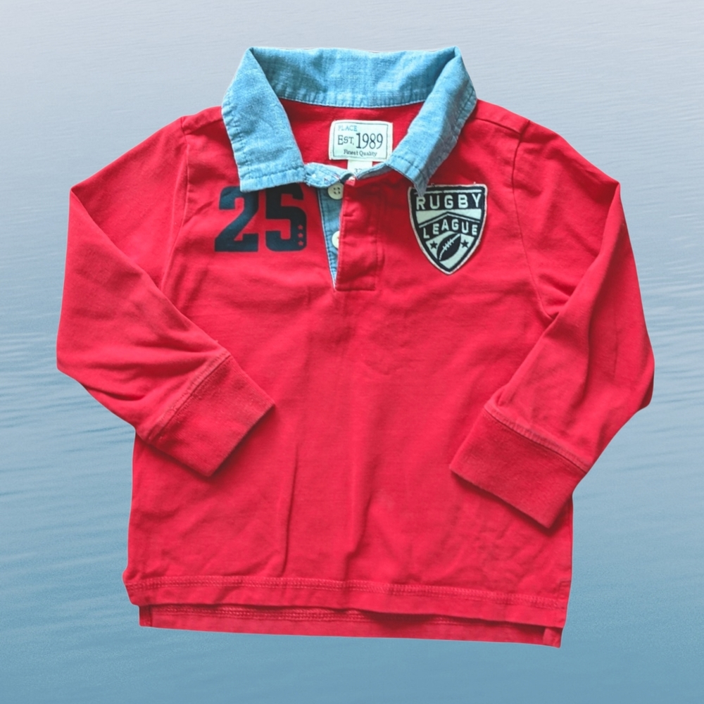 Toddle Boy  Long Sleeve Collared Top 2 Piece Bundle Size 3T - Picture 2 of 5